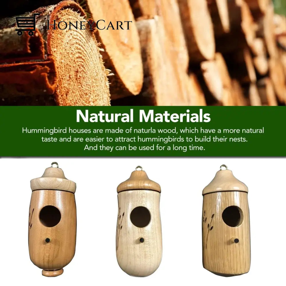 Wooden Hummingbird House