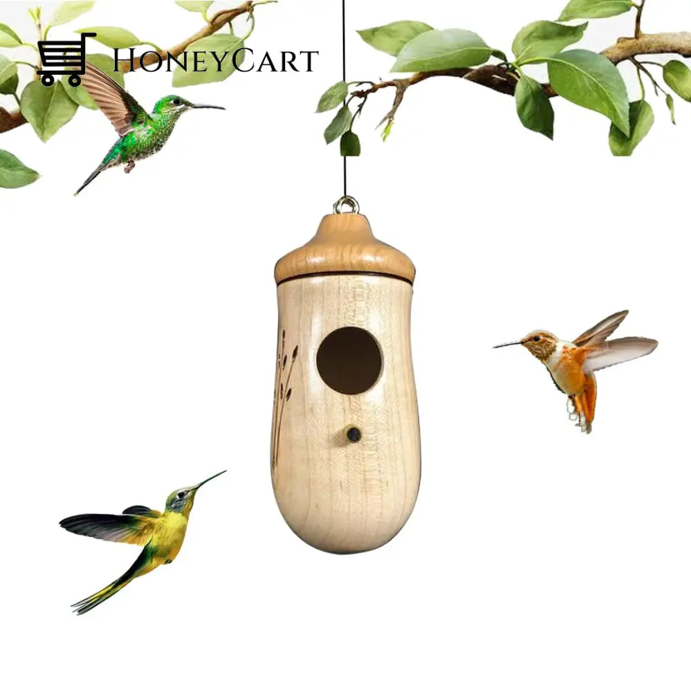 Wooden Hummingbird House