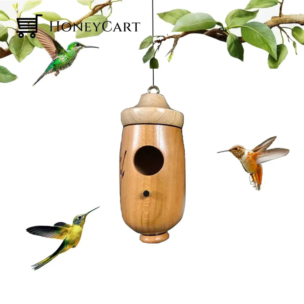 Wooden Hummingbird House
