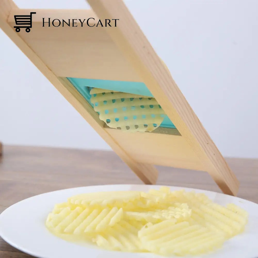 Wooden Potato Grid Slicer Vegetable Grater
