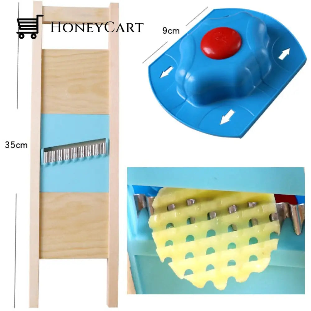 Wooden Potato Grid Slicer Vegetable Grater