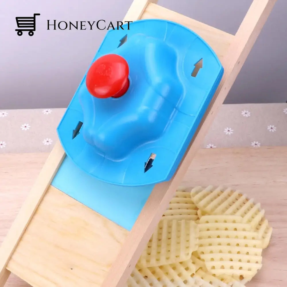 Wooden Potato Grid Slicer Vegetable Grater