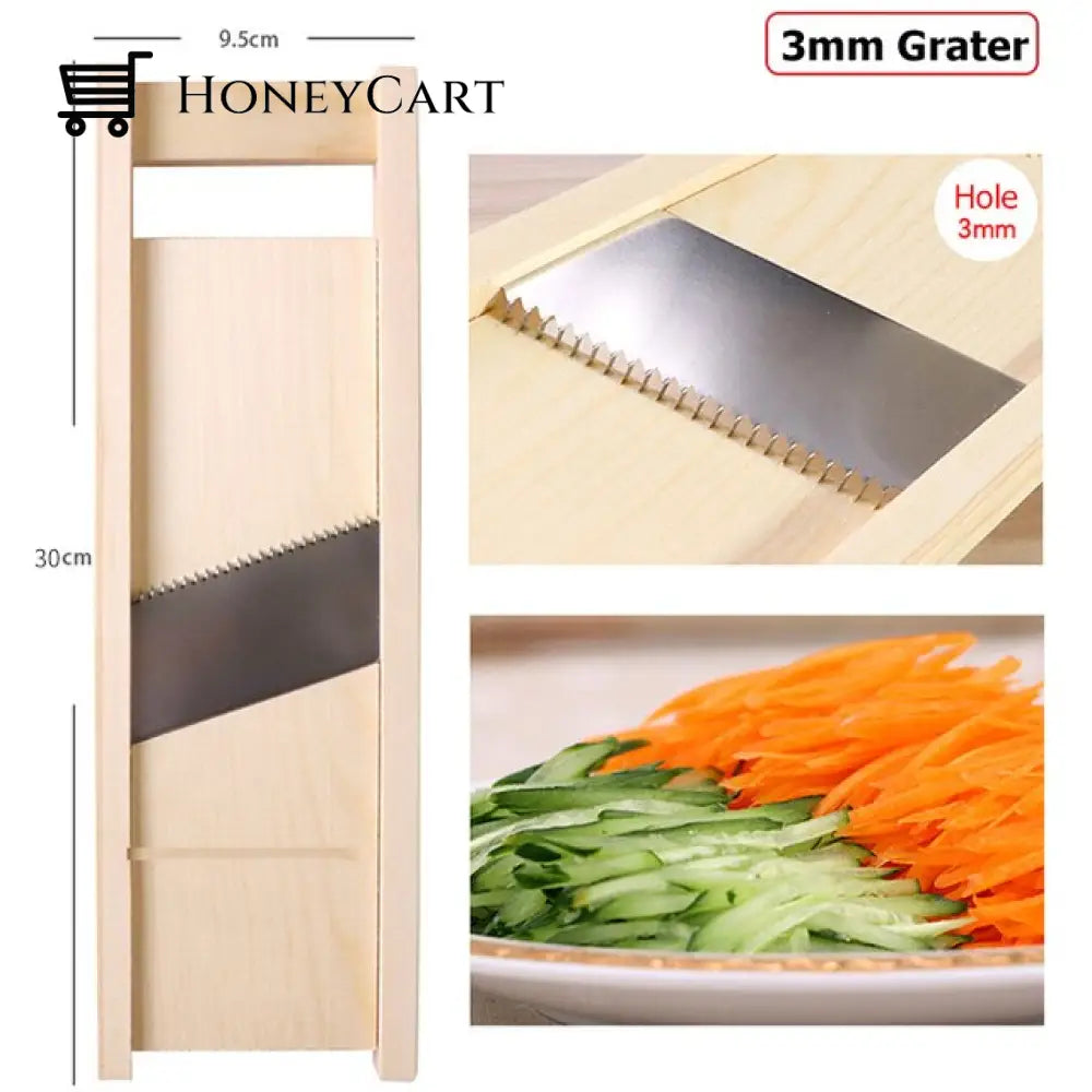 Wooden Potato Grid Slicer Vegetable Grater D