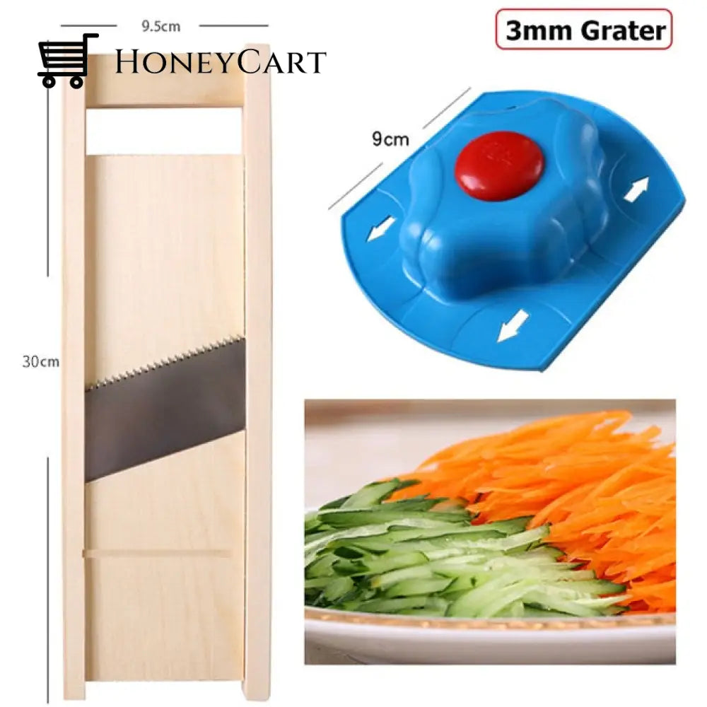 Wooden Potato Grid Slicer Vegetable Grater D Set