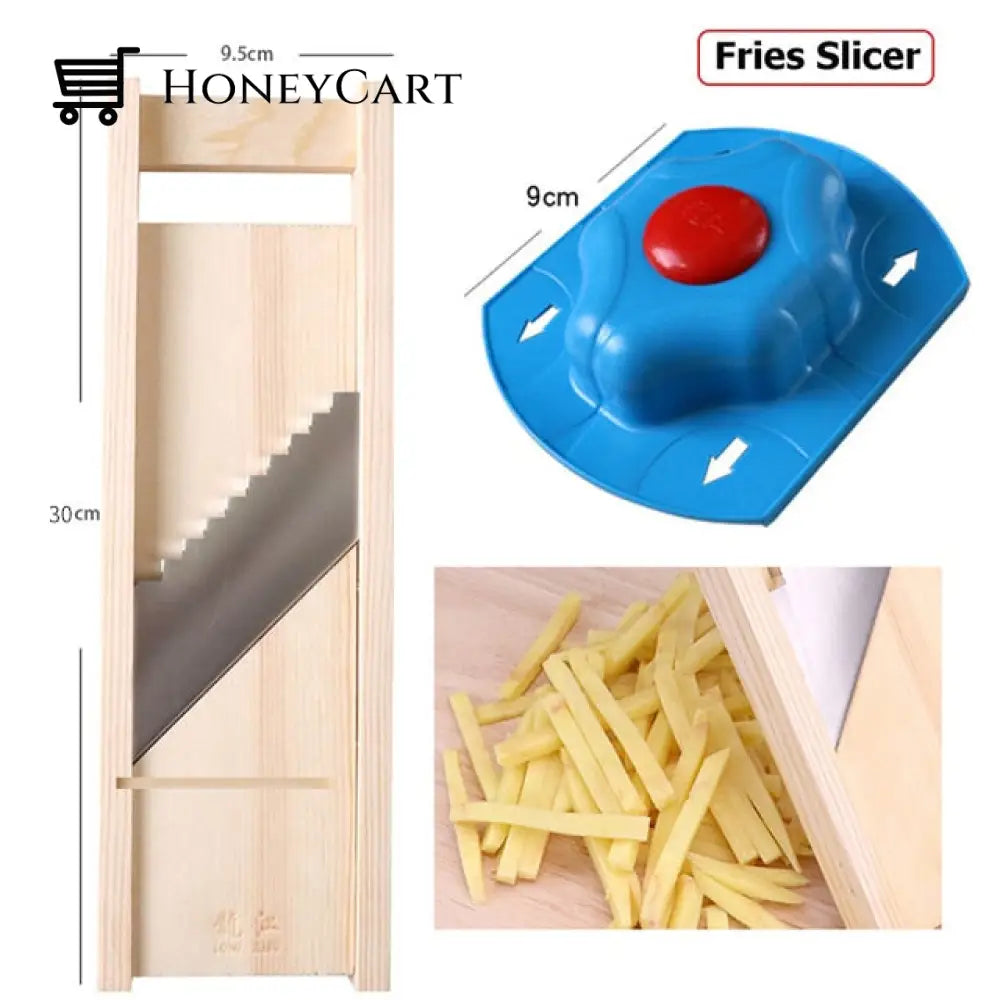 Wooden Potato Grid Slicer Vegetable Grater E Set