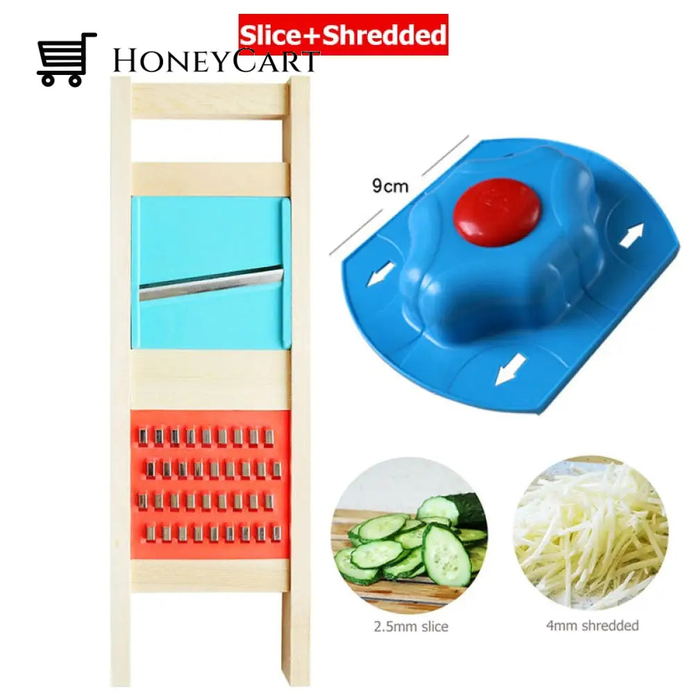 Wooden Potato Grid Slicer Vegetable Grater G Set