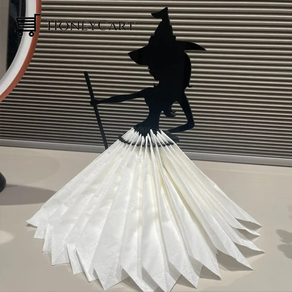 Wooden Witch Ornament