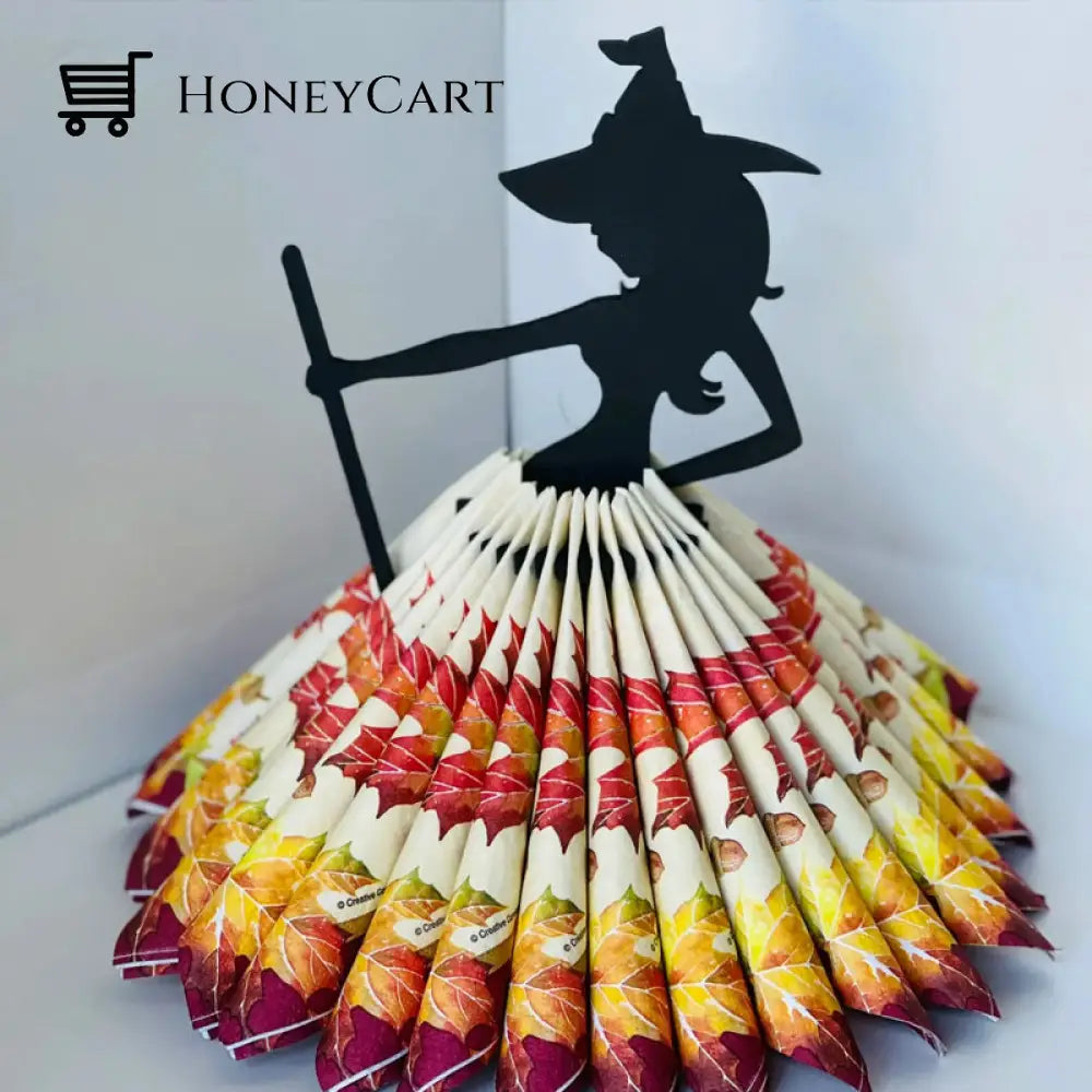 Wooden Witch Ornament