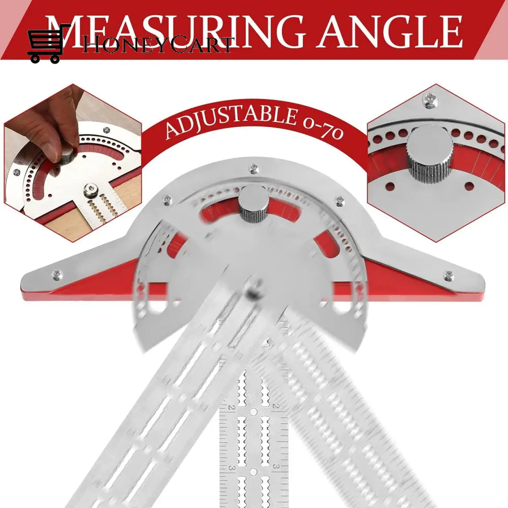 Ultra Precision Marking Ruler Square T Type Woodworking Scriber Measuring Tool - Bobsfeeder.com