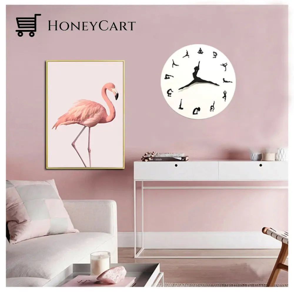 Yoga Time Decorative Wall Clock Clocks