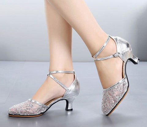 Women's Modern Shoes Ballroom Shoes Salsa Shoes Line Dance Outdoor Party/Prom Performance Heel Cuban Heel