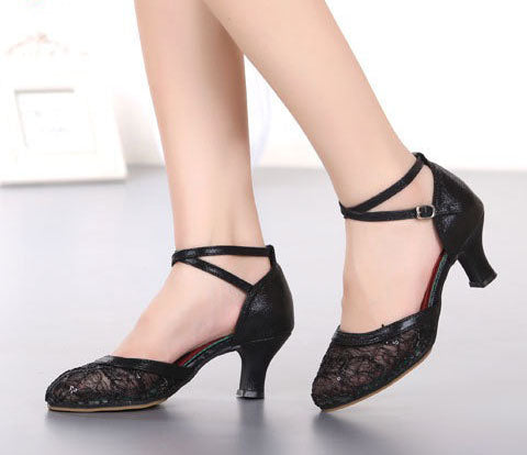 Women's Modern Shoes Ballroom Shoes Salsa Shoes Line Dance Outdoor Party/Prom Performance Heel Cuban Heel