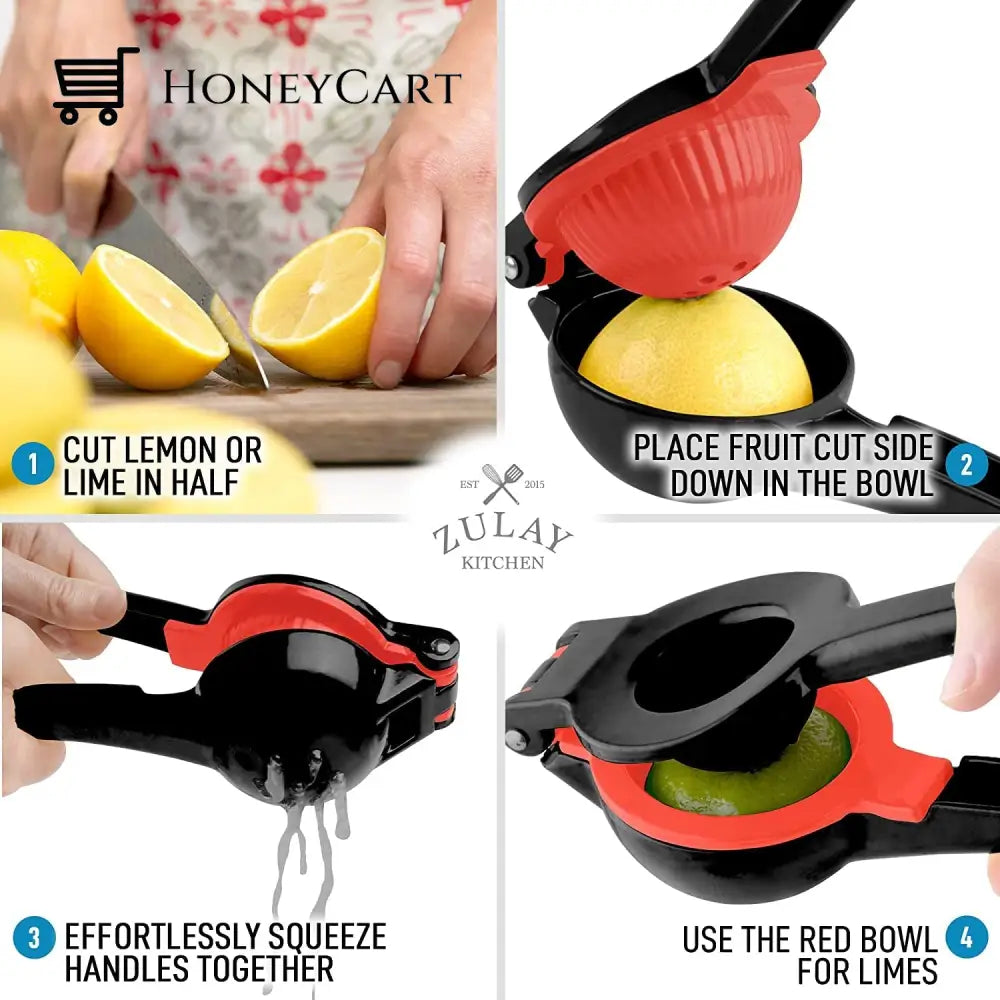 Zulay Metal 2-In-1 Lemon Lime Squeezer Kitchen Tools & Gadgets