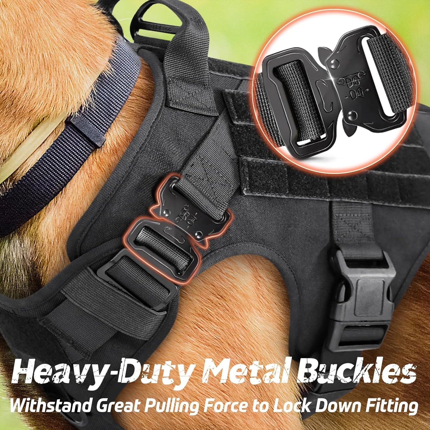 Tactical No Pull Dog Harness