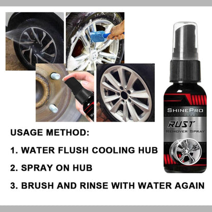 Car Parts Rust Remover Spray, Magic Wheel Hub Rust Cleaner