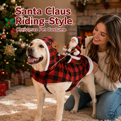 Santa Rider Dog Costume – Dog Christmas Outfit
