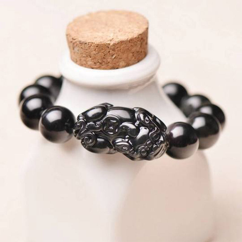 Feng Shui PiXiu Obsidian Wealth & Prosperity Bracelet