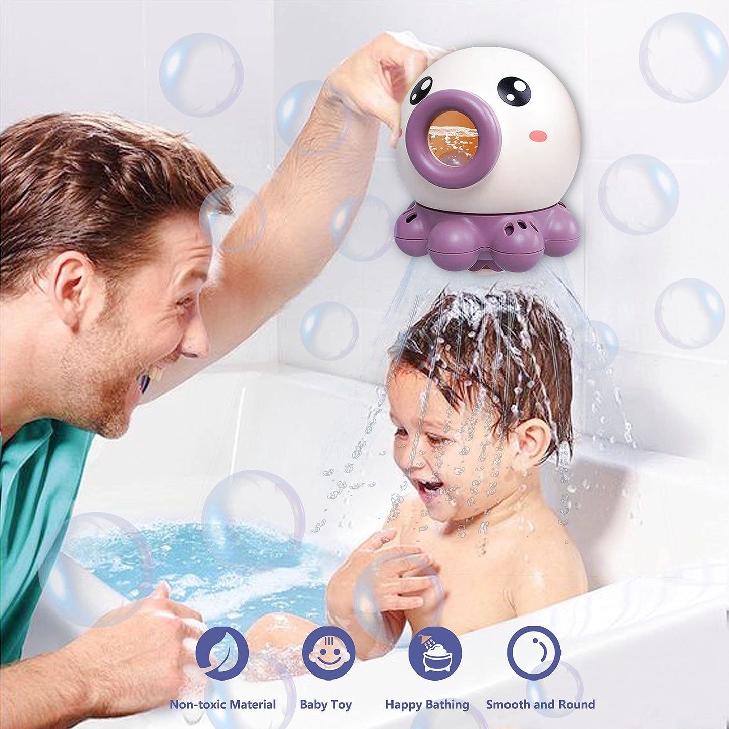 Octopus Fountain Bath Toy Water Jet Rotating Shower