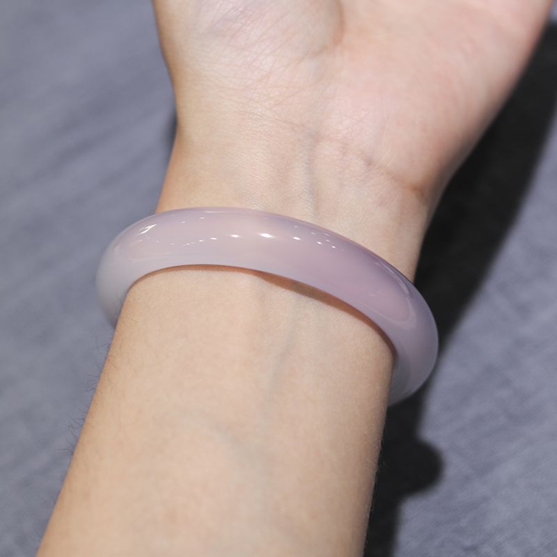 Natural Purple Jade Protection Bracelet Bangle