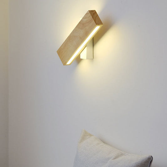 Japanese Minimalist Rotatable Log LED Wall Sconce Lamp