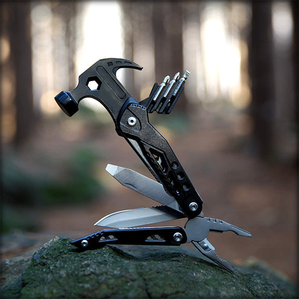 Portable MultiTool With Hammer, Screwdrivers, Nail Puller