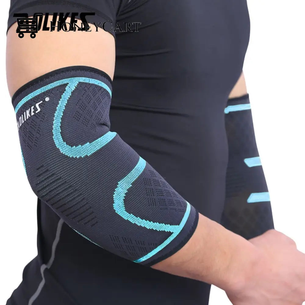 1 Piece Breathable Elbow Support Basketball Football Sports Safety Blue / L Sport Cj