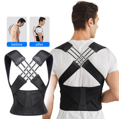 Fully Adjustable Straightener Upper Spine Support Back Brace Posture Corrector