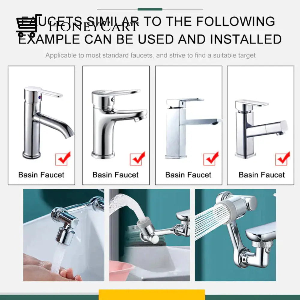 1080° Large-Angle Rotating Splash Filter Faucet49% Off Household & Accessories