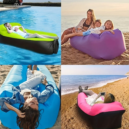 Inflatable Lounger Air Sofa Hammock - Portable, Waterproof & Leakproof