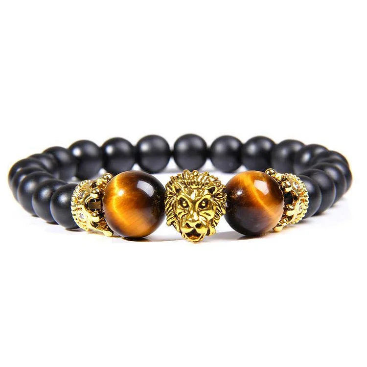 Crystal Stone Lion Symbol Bracelet