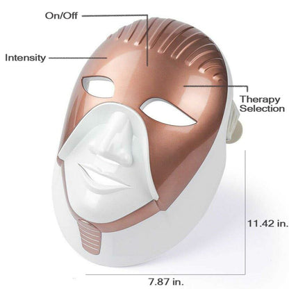 CLEOPATRA LED MASK – THE ORIGINAL #1 SPA GRADE LIGHT THERAPY MASK WITH NECK COVERAGE (NOW WIRELESS!)