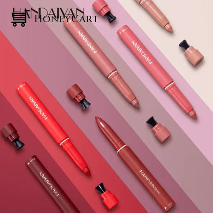 12 Color Rotating Sharpenable Matte Lipstick Pencils
