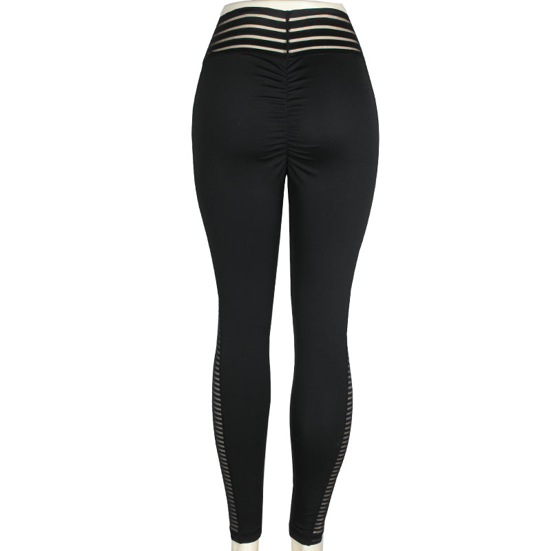 Mesh stitching yoga pants