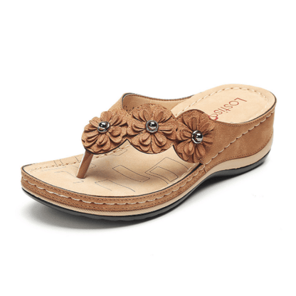 Thetis Lightweight Flowers Clip Toe Sandals