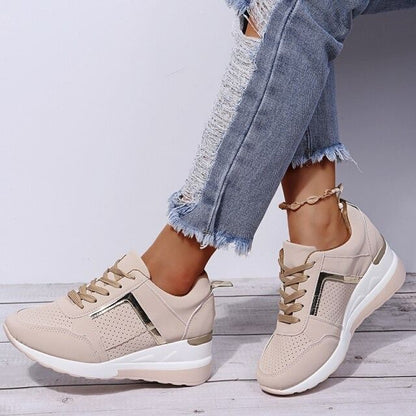 Dana Orthopedic Lace-up Wedge Women Sneakers