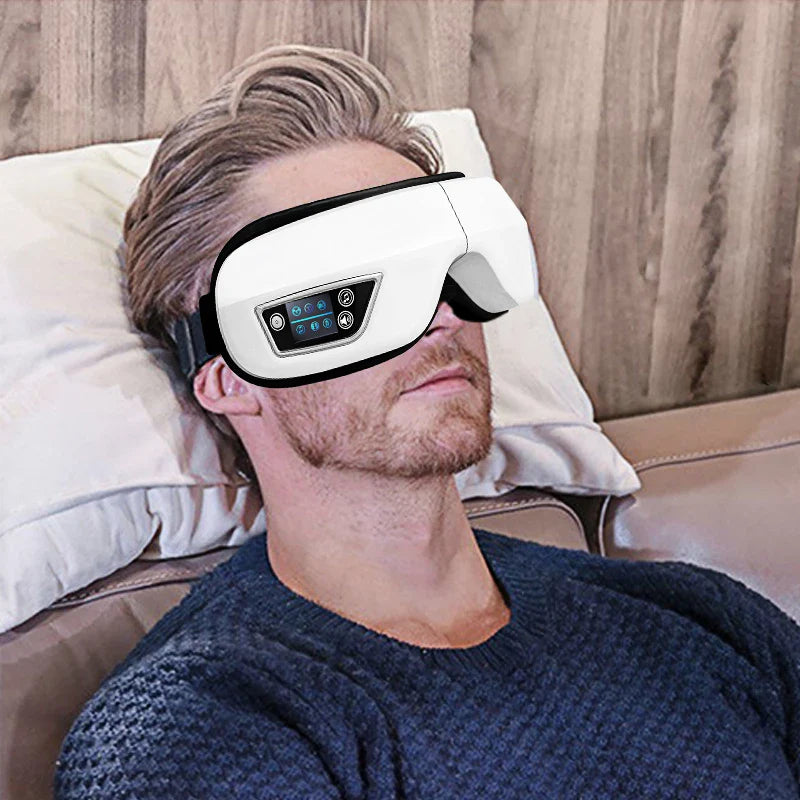 Eye Massager 6D Smart Airbag Vibration Bluetooth Eye Care Instrument Hot Compress Bluetooth Eye Massage Glasses Fatigue Pouch