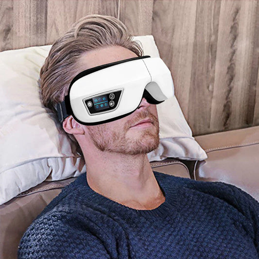 Eye Massager 6D Smart Airbag Vibration Bluetooth Eye Care Instrument Hot Compress Bluetooth Eye Massage Glasses Fatigue Pouch