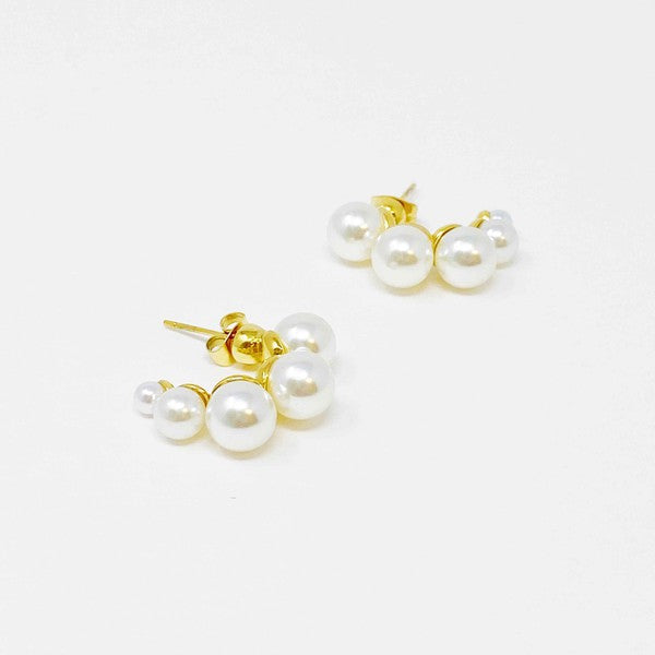 Andante Pearl Hoop Earrings