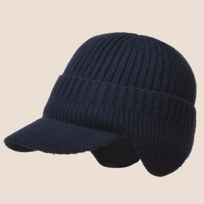Outdoor Riding Elastic Warm Ear Protection Knitted Hat for Men