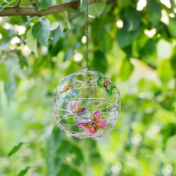 Hanging Butterflies with Solar LED Light Ornament