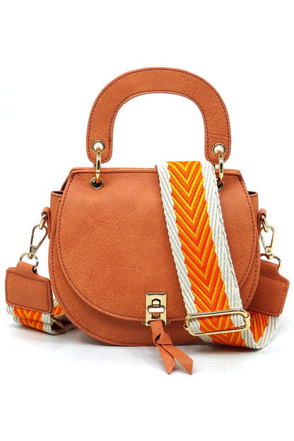 Fashion Flap Saddle Satchel Crossbody Bag