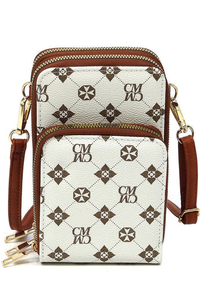 Monogrammed Crossbody Bag Cell Phone Purse