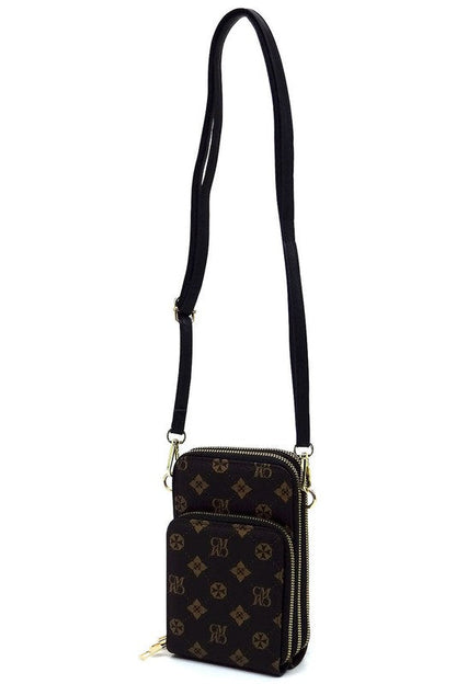 Monogrammed Crossbody Bag Cell Phone Purse