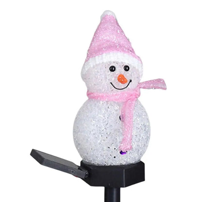 Snow Man Solar Lawn Lights – Festive Outdoor Garden Decor