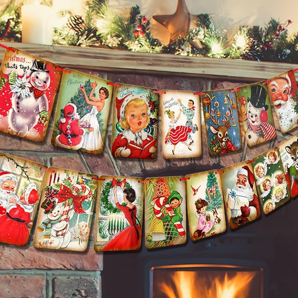 🎅Vintage Style Christmas Banner