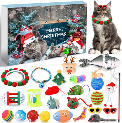 2024 Christmas Countdown Cat Toys Advent Calendar