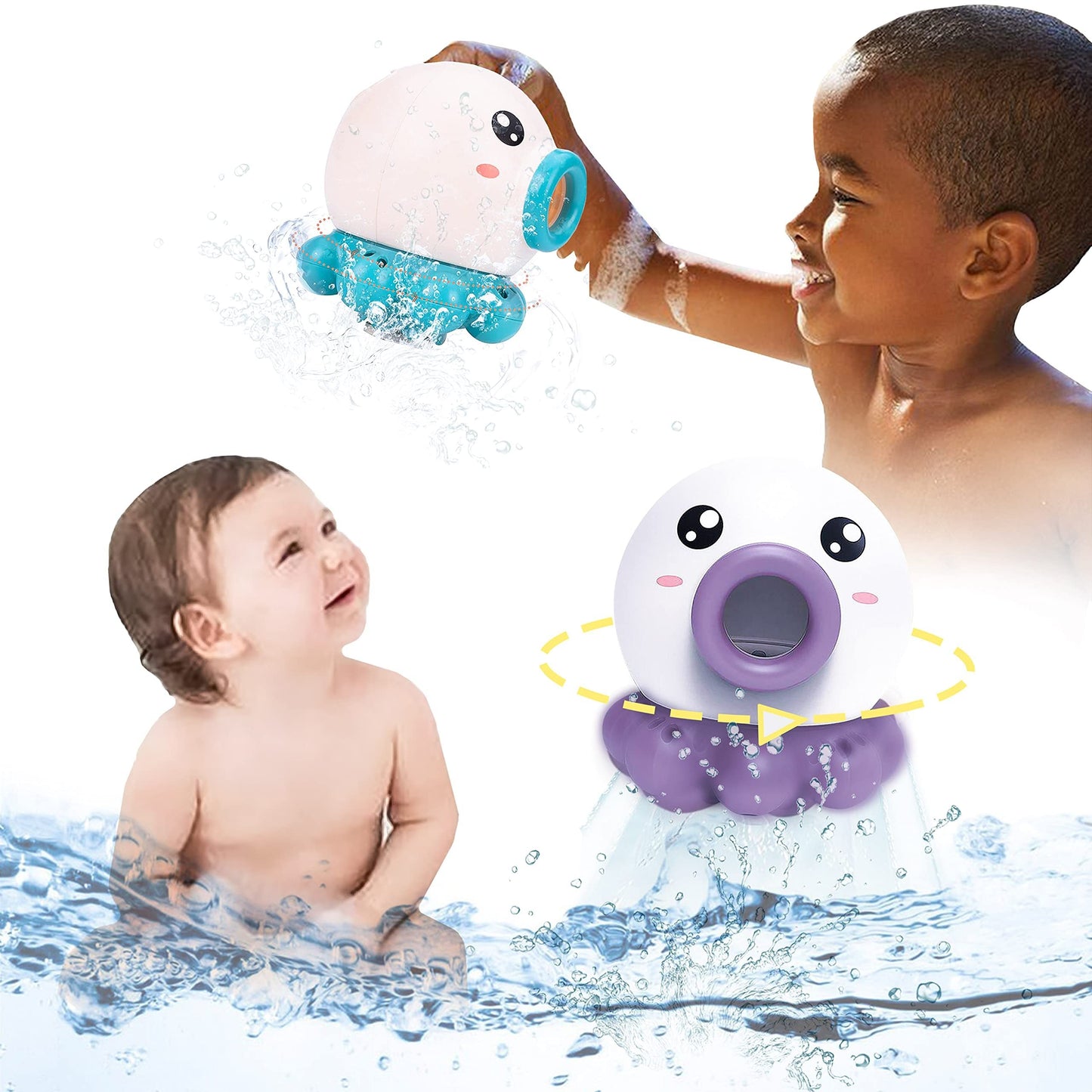 Octopus Fountain Bath Toy Water Jet Rotating Shower