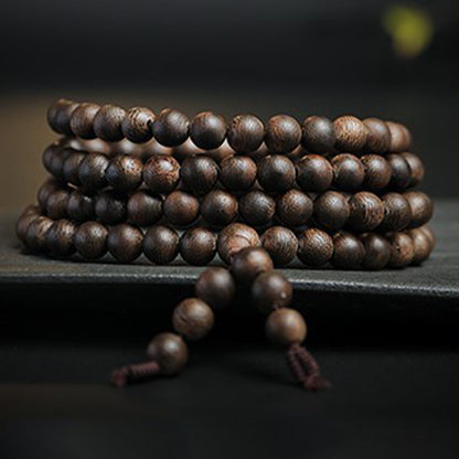 108 Mala Beads Agarwood Peace & Strength Bracelet