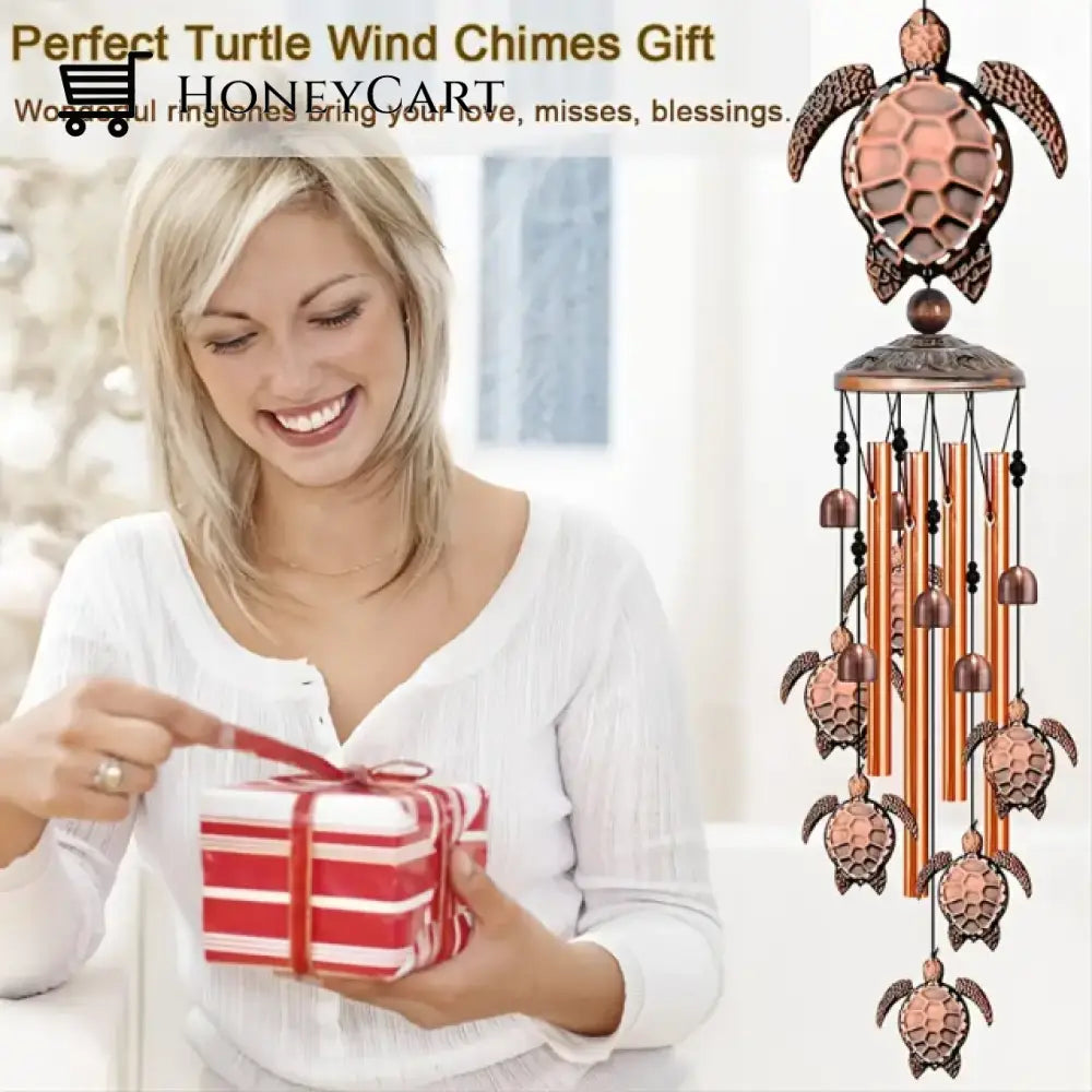 1Pc Vintage Metal Turtle Iron Wind Chime Outdoor Courtyard Music Decorations Festival Gifts For