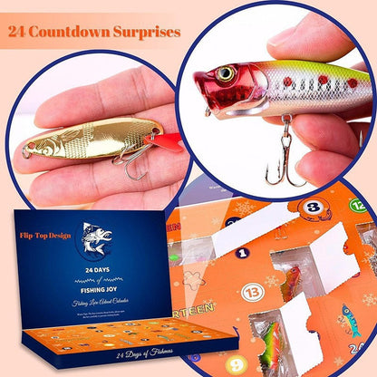 24Pcs Fishing Lures Christmas Advent Calendar